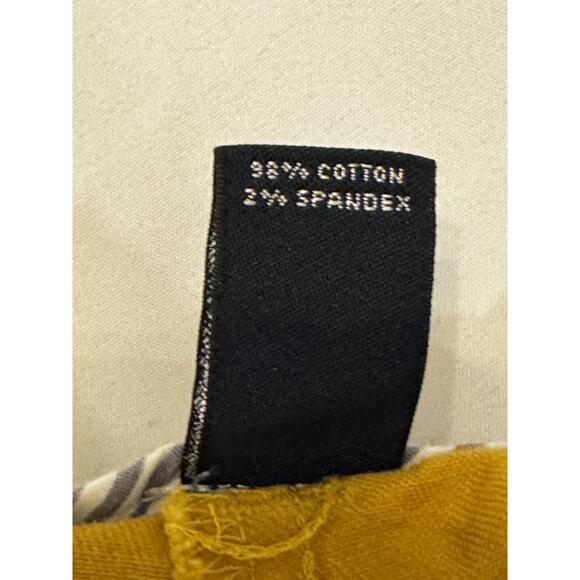 LANDS END Women's Dress Pants Sz 12p Mustard Yellow Mid Rise Straight leg Preppy - Picture 5 of 8